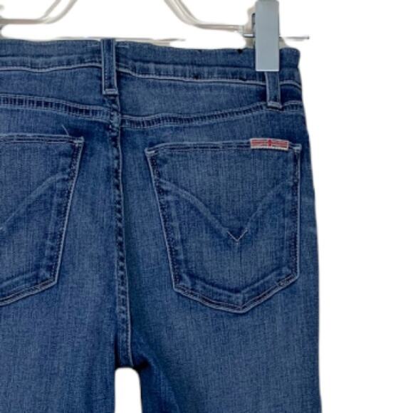 Hudson Jeans Barbara High Waist Medium Wash Raw Hem Skinny Ankle Jeans Size 26 - Picture 7 of 12